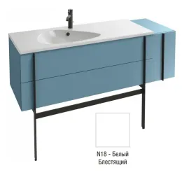 Модуль с раковиной Nouvelle Vague 145 см, белый блестящий, подвесной монтаж EXAP112-Z-00+EB3038-N18 Jacob Delafon