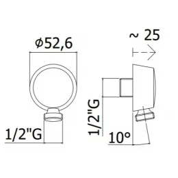 Шланговое подключение Paffoni LUSSO ZACC130NO