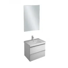 Комплект мебели для ванной Odeon Up 70 см, белый, без подсветки, с отверстием для смесителя, подвесной монтаж E4732-00+EB1082-NF+EB890-N18 Jacob Delafon