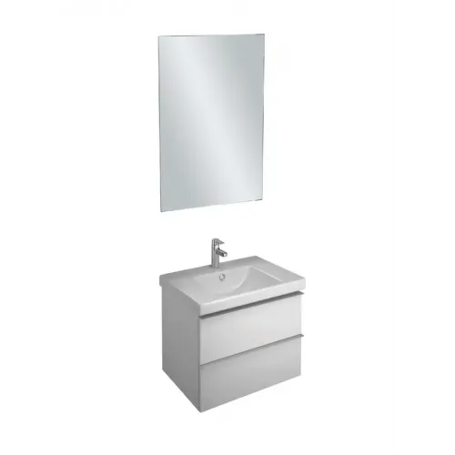 Комплект мебели для ванной Odeon Up 70 см, белый, без подсветки, с отверстием для смесителя, подвесной монтаж E4732-00+EB1082-NF+EB890-N18 Jacob Delafon