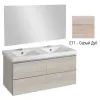 Комплект мебели для ванной Odeon Up 120 см, серый дуб, подвесной монтаж E4730-00+EB1085-NF+EB892-E71 Jacob Delafon