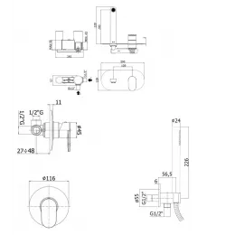 Комплект для душа Paffoni Candy KITCA010HCR105