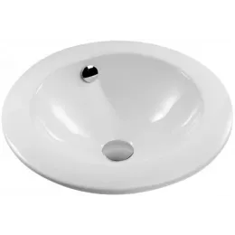 Встраиваемая сверху раковина Ronde 47х47 см, с заглушкой для переливного отверстия, санфарфор E1184-00 Jacob Delafon