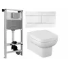 Комплект унитаза с инсталляцией Replay с белой клавишей, с микролифтом, с кнопкой E5504-NF-M24 Jacob Delafon
