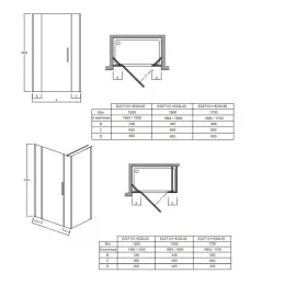 Душевая дверь для ограждения Contra 120х200 см, 6 мм E22T121-GA Jacob Delafon