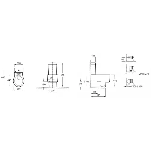 Чаша унитаза-компакта Formilia Viragio 4449K-00 Jacob Delafon