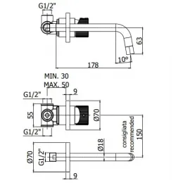 Смеситель для раковины Paffoni Jo JO006CR70