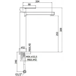 Смеситель для раковины Paffoni Ringo RIN081NO