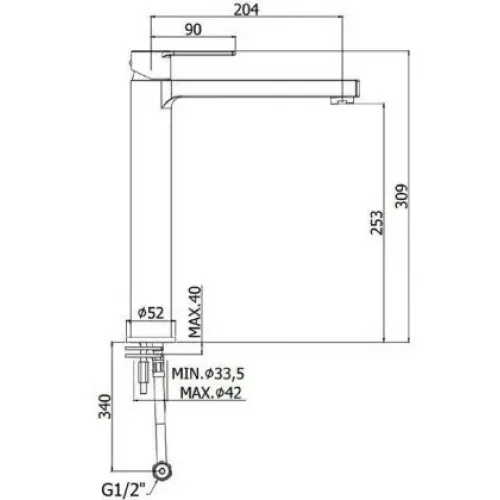 Смеситель для раковины Paffoni Ringo RIN081NO