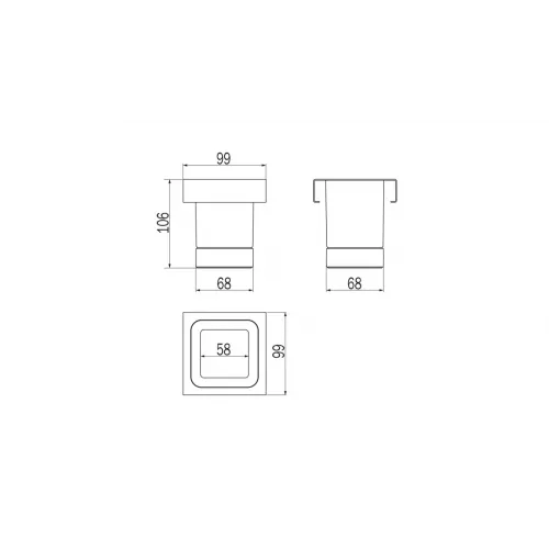 Модуль стакана для рейлинга INDA INDISSIMA BARRA A8810MNS21