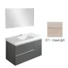 Комплект мебели для ванной Odeon Up 105 см, серый дуб меламин, 2 выдвижных ящика, 1 дверца справа, полотно, подвесной монтаж EB1084-NF+EB891-E71+E4731-00 Jacob Delafon