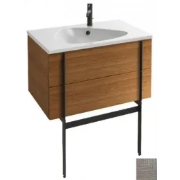 Модуль с раковиной Nouvelle Vague 80 см, фактурный дуб, подвесной монтаж EB3030-E73+EXAR112-Z-00 Jacob Delafon