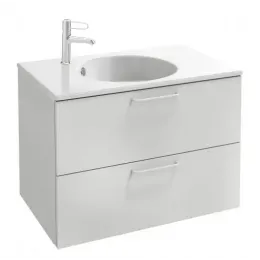 Модуль под раковину Odeon Rive Gauche 80х50,8х56,8 см, белый глянцевый, белые ручки EB2522-R6-G1C Jacob Delafon