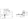 Смеситель для умывальника Villette неповоротный излив, с донным клапаном E23718-CP Jacob Delafon