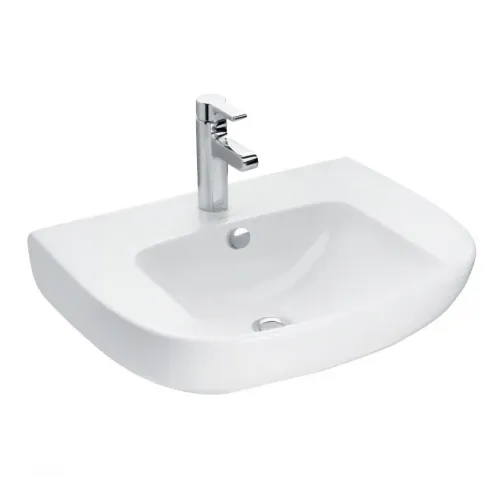 Подвесная раковина Odeon Up 56х45х13,5 см, с одним отверстием для смесителя, санфарфор E4737-00 Jacob Delafon