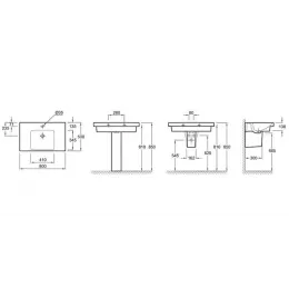 Подвесная раковина Odeon Up 80х50х13,8 см, с отверстием для смесителя, санфарфор E4796-00 Jacob Delafon