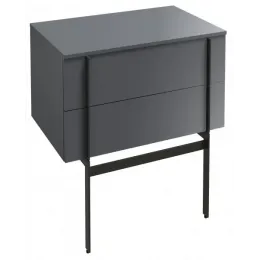 Тумба для ванной Nouvelle Vague 2 ящика, пепельный матовый, подвесной монтаж 80х51,2 см EB3054-M77 Jacob Delafon