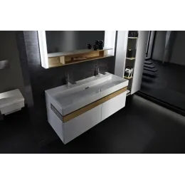 Модуль под раковину Terrace 120х48х38 см, светло-коричневый глянцевый, верхний ящик из цельного дерева, система push-to-open EB1188-G80 Jacob Delafon