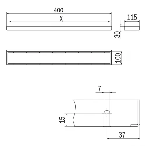 Рейлинг для аксессуаров INDA INDISSIMA BARRA A8883CNS