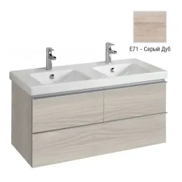 Модуль с раковиной Odeon Up 120 см, серый дуб, подвесной монтаж E4730-00+EB892-E71 Jacob Delafon