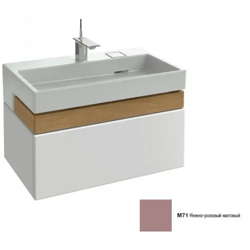 Модуль под раковину Terrace 80х48х38 см, нежно-розовый матовый, верхний ящик из цельного дерева, система push-to-open EB1186-M71 Jacob Delafon