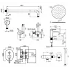 Комплект для душа Plumberia Selection IXO KITZXO15BO53