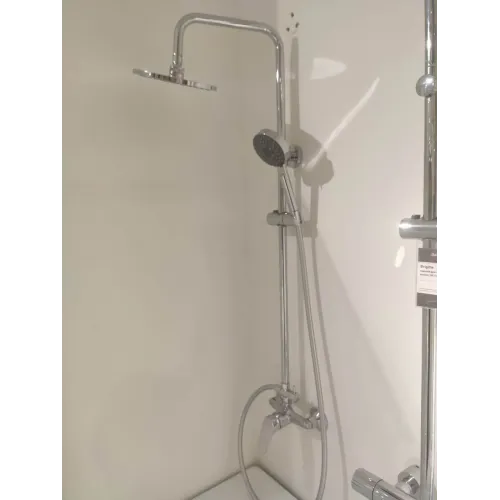 Душевая система без излива Brive выставочный образец, 5 режимов, 20 см, round, верхний душ, с лейкой E24329-CP/У Jacob Delafon