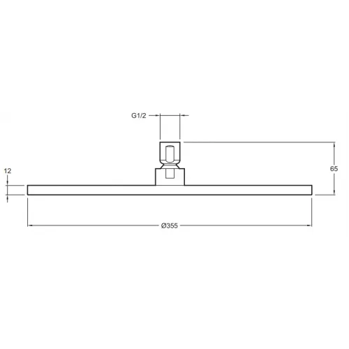 Лейка верхнего душа Katalyst 36 см, round, без держателя E13691-CP Jacob Delafon