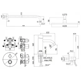 Комплект смесителей PAFFONI Light KITLIQ018BO071