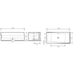 Ванна из материала Lithocast Askew 180х87,8 см 1801K-00 Jacob Delafon