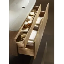 Модуль под раковину Stillness 121,1х45х40 см, темный дуб, смещенная установка раковины EB2001-P7 Jacob Delafon