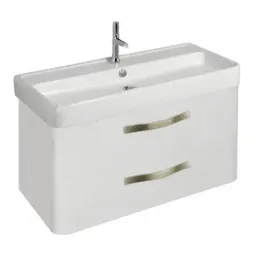 Модуль с раковиной Replay 100 см, два ящика, плавное закрытие, раковина со столешницей,белый, подвесной монтаж E4491-00+EB1047-G1C Jacob Delafon