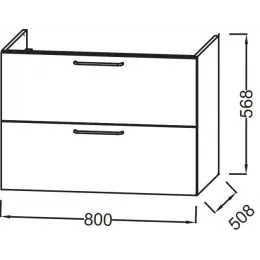 Модуль под раковину Odeon Rive Gauche 80х50,8х56,8 см, дуб табак EB2522-R9-E52 Jacob Delafon