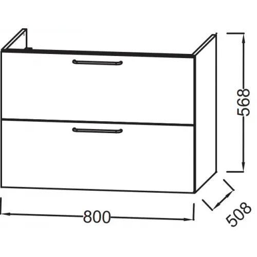 Модуль под раковину Odeon Rive Gauche 80х50,8х56,8 см, дуб табак EB2522-R9-E52 Jacob Delafon