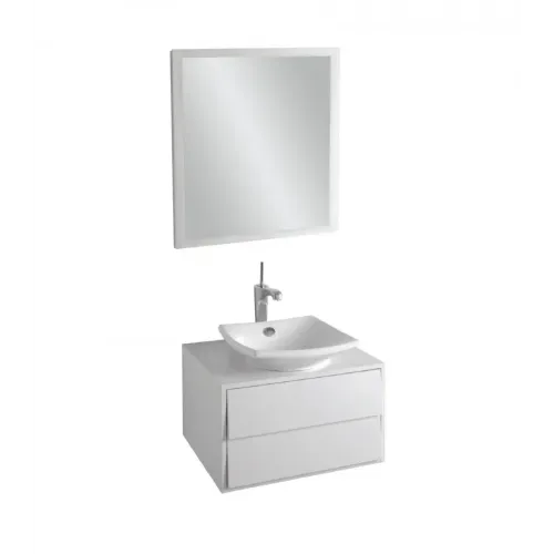 Комплект мебели для ванной Escale 60 см, белый блестящий, с подсветкой, подвесной монтаж E1325-00+EB761-G1C+EB1440-NF Jacob Delafon