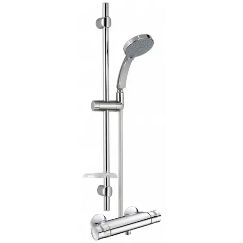 Настенный смеситель без излива Stomb со штангой, термостат, с лейкой E5495-CP Jacob Delafon