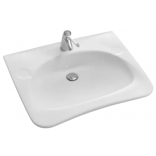 Подвесная раковина Handilav Washbasin 70х54,5х14,6 см, одно отверстие для смесителя, без переливного отверстия, санфарфор E1980-00 Jacob Delafon
