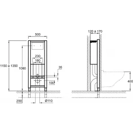 Комплект унитаза с инсталляцией Patio клавиша белая, с микролифтом, безободковый, быстросъемное, с кнопкой E5504-NF-M29 Jacob Delafon