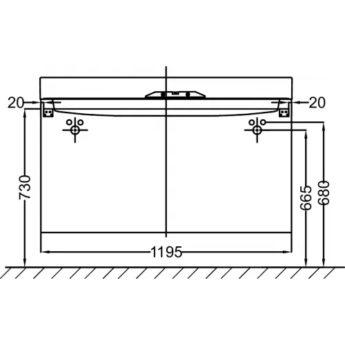 Модуль под раковину Rythmik 119,5х45х63,4 см, 3 ящика, белый глянцевый EB1311-N18 Jacob Delafon