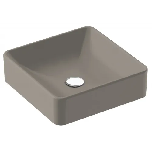 Накладная раковина Vox 40х40х13,5 см, кашемир, без отверстия для смесителя, с отверстием перелива в передней части, санфарфор EVG102-MK4 Jacob Delafon