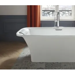 Напольный смеситель Avid полированный никель, мультирежимный ручной душ, неповоротный излив, никель, с лейкой E97367-BN Jacob Delafon