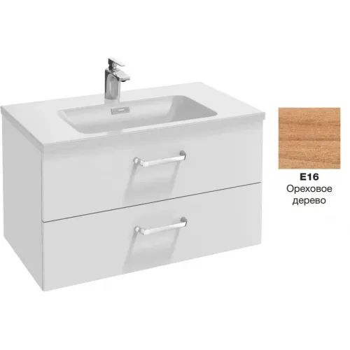 Модуль под раковину Vox 80х46х45,2 см, ореховое дерево, 2 ящика, изогнутые ручки EB2078-R1-E16 Jacob Delafon