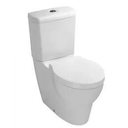 Унитаз-компакт Ove 39х68 см, нижняя подводка, горизонтальный выпуск, с сиденьем 19974W-00+E1558-00 Jacob Delafon