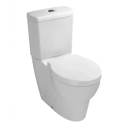 Унитаз-компакт Ove 39х68 см, нижняя подводка, горизонтальный выпуск, с сиденьем 19974W-00+E1558-00 Jacob Delafon