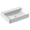 Накладная раковина Vox 60х45х13,5 см, без отверстия для смесителя, с переливным отверстием, санфарфор EVD102-00 Jacob Delafon