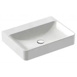 Накладная раковина Vox 60х45х13,5 см, без отверстия для смесителя, с переливным отверстием, санфарфор EVD102-00 Jacob Delafon