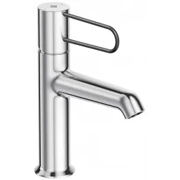 Смеситель для умывальника Odeon Rive Gauche хром / чёрный, неповоротный излив, с донным клапаном E21028-BLV-CP Jacob Delafon