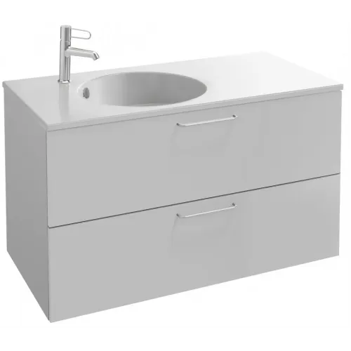 Модуль под раковину Odeon Rive Gauche 100х50,8х56,8 см, 2 ящика, белый блестящий, ручки хром EB2524-R5-N18 Jacob Delafon