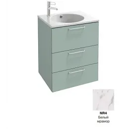 Модуль под раковину Odeon Rive Gauche 60х50,8х73,9 см, 3 ящика, белый мрамор, ручки хром EB2530-R5-NR4 Jacob Delafon