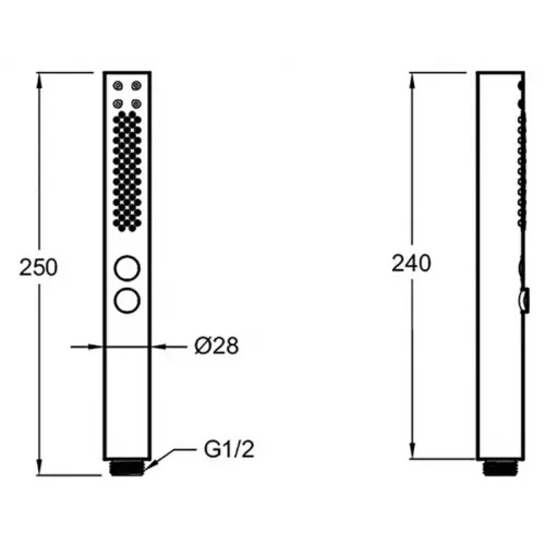 Душевая лейка Shift+ 2 режима, без шланга E21335-CP Jacob Delafon